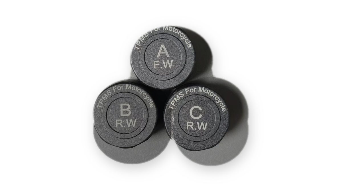 BPU100 sensor set for a three-wheel vehicle, showing three sensors